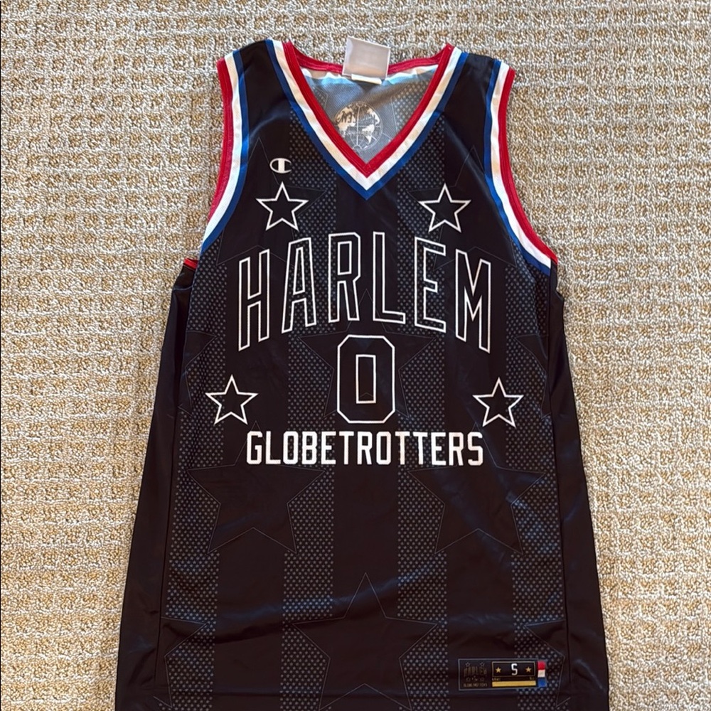 Champion Black and Red Harlem Globetrotters Jersey